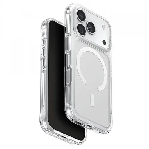 Husa MagSafe pentru Apple iPhone 17 Pro Max, UNIQ, LifePro Xtreme MagClick, Transparenta