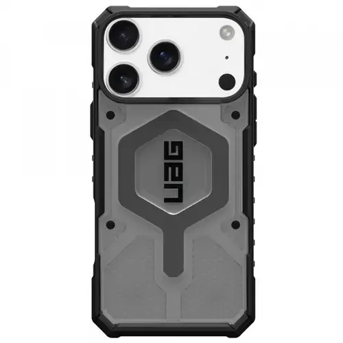 Husa MagSafe pentru Apple iPhone 17 Pro Max, Urban Armor Gear, Pathfinder Clear (Gri)