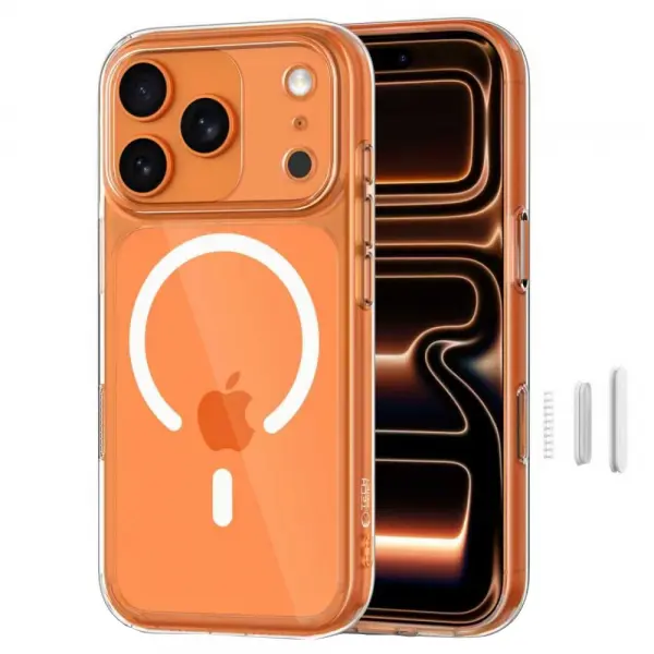 Husa MagSafe pentru Apple iPhone 17 Pro, Tech-Protect, MagPeak, Transparenta