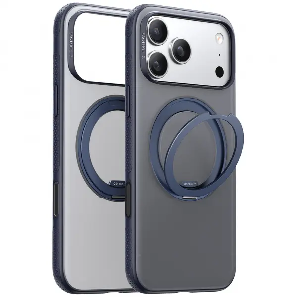 Husa MagSafe pentru Apple iPhone 17 Pro, Torras, Ostand R Fitness, Bleumarin