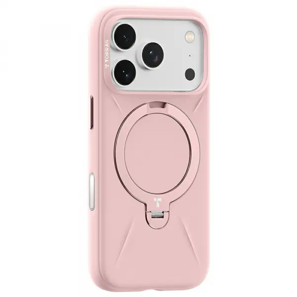 Husa MagSafe pentru Apple iPhone 17 Pro, Torras, QPRO Silicone, Roz