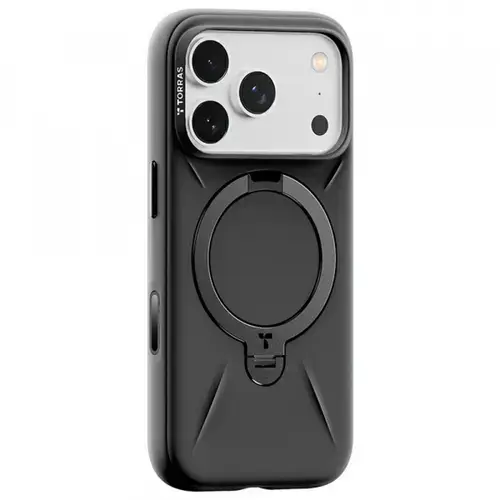 Husa MagSafe pentru Apple iPhone 17 Pro, Torras, QPRO Silicone (Negru)