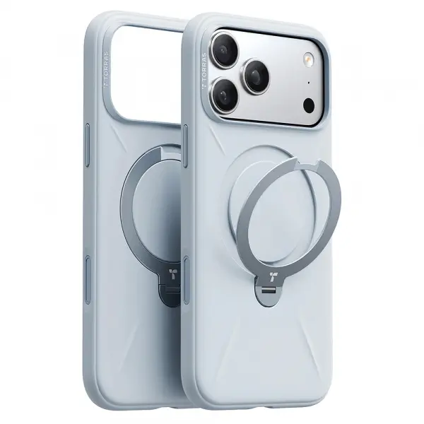 Husa MagSafe pentru Apple iPhone 17 Pro, Torras, QPRO Silicone, Albastra Deschis