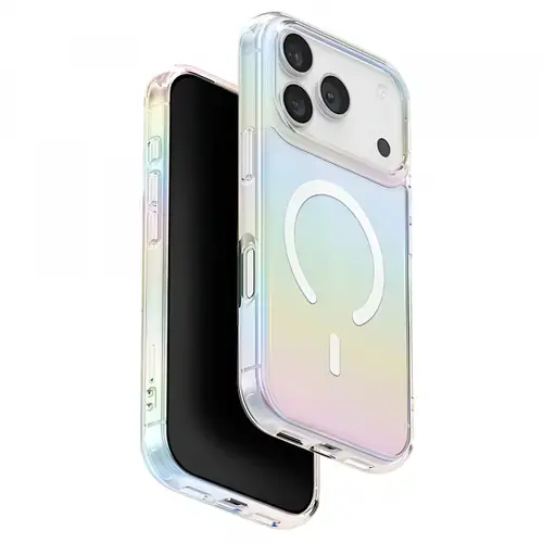 Husa MagSafe pentru Apple iPhone 17 Pro, UNIQ, Iridescia MagClick, Multicolor