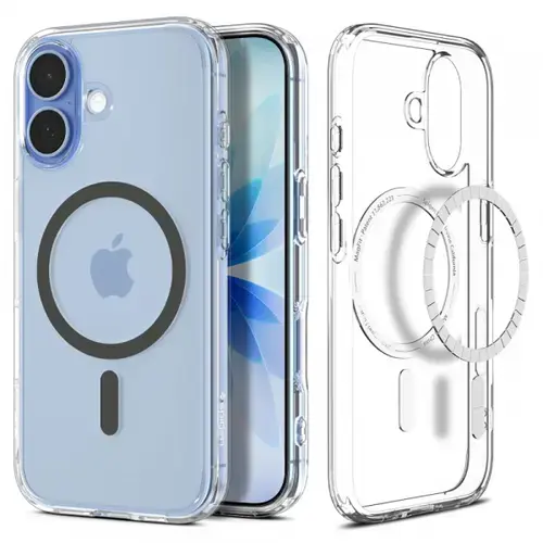 Husa MagSafe pentru Apple iPhone 17, Spigen, Ultra Hybrid, Gri