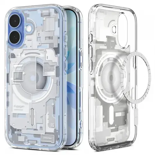 Husa MagSafe pentru Apple iPhone 17, Spigen, Ultra Hybrid Zero One, Alba