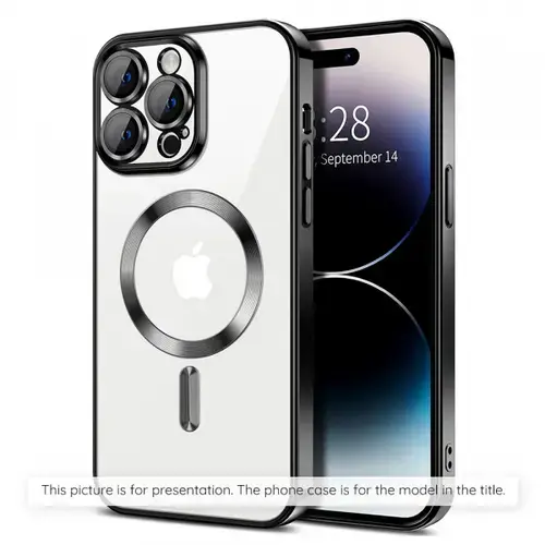 Husa MagSafe pentru Apple iPhone 17, Techsuit, Luxury Crystal, Neagra