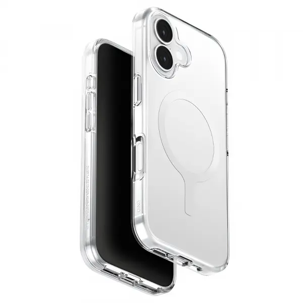 Husa MagSafe pentru Apple iPhone 17, UNIQ, Clario MagClick, Transparenta