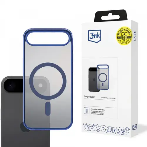 Husa MagSafe pentru Apple iPhone Air, 3MK, Frosty MagCase, Bleu