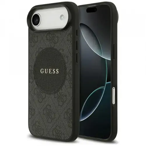Husa MagSafe pentru Apple iPhone Air, Guess, 4G Circle Classic Logo, Neagra