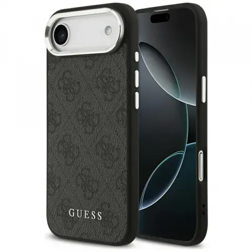 Husa MagSafe pentru Apple iPhone Air, Guess, 4G Classic Logo, Neagra