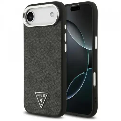 Husa MagSafe pentru Apple iPhone Air, Guess, 4G Triangle Logo, Neagra