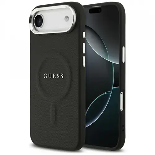 Husa MagSafe pentru Apple iPhone Air, Guess, Classic Logo, Neagra