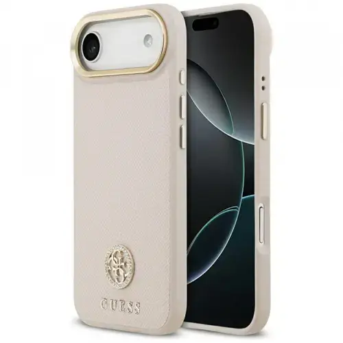 Husa MagSafe pentru Apple iPhone Air, Guess, Grained Strass Logo, Roz