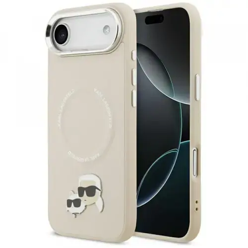 Husa MagSafe pentru Apple iPhone Air, Karl Lagerfeld, Karl & Choupette Pins, Bej