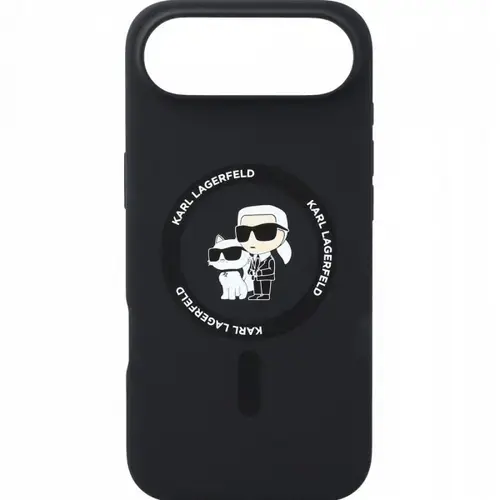 Husa MagSafe pentru Apple iPhone Air, Karl Lagerfeld, Ring Karl&Choupette, Neagra