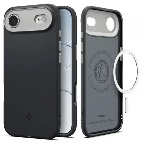 Husa MagSafe pentru Apple iPhone Air, Spigen, Caseology Nano Pop, Neagra