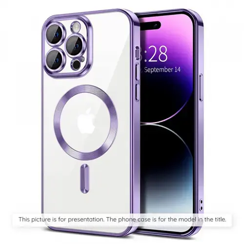 Husa MagSafe pentru Apple iPhone Air, Techsuit, Luxury Crystal, Mov Deschis