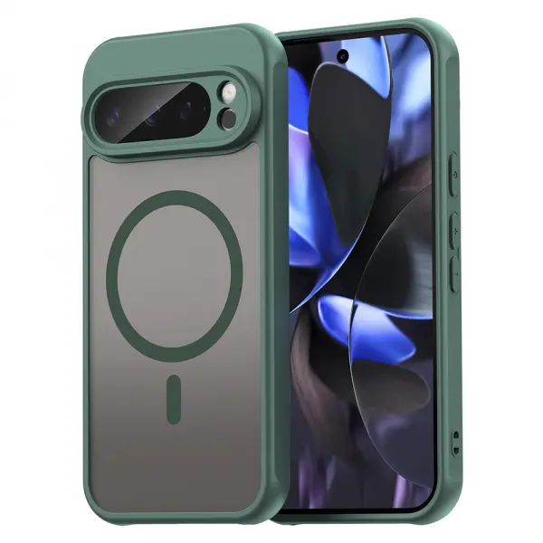 Husa MagSafe pentru Google Pixel 9 Pro, Techsuit, HaloFrost II, Verde