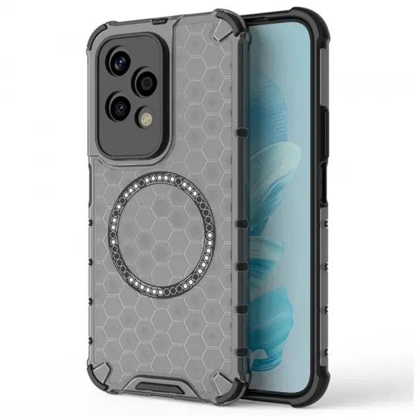 Husa MagSafe pentru Honor 200 Lite, Techsuit, HoneyComb Shield, Neagra