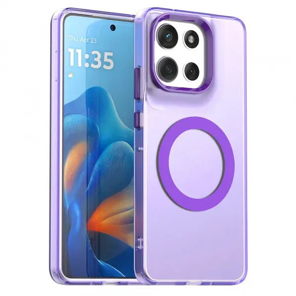 Husa MagSafe pentru Motorola Moto G86, Techsuit, CandyCase, Mov