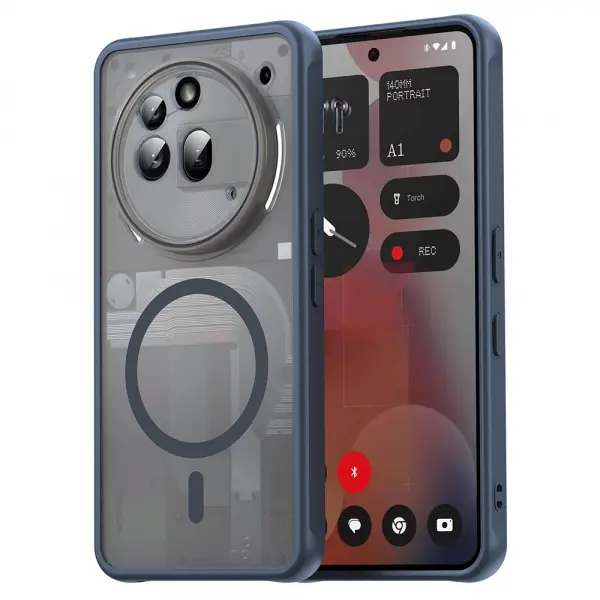Husa MagSafe pentru Nothing Phone (3a) Pro, Techsuit, HaloFrost II, Bleumarin