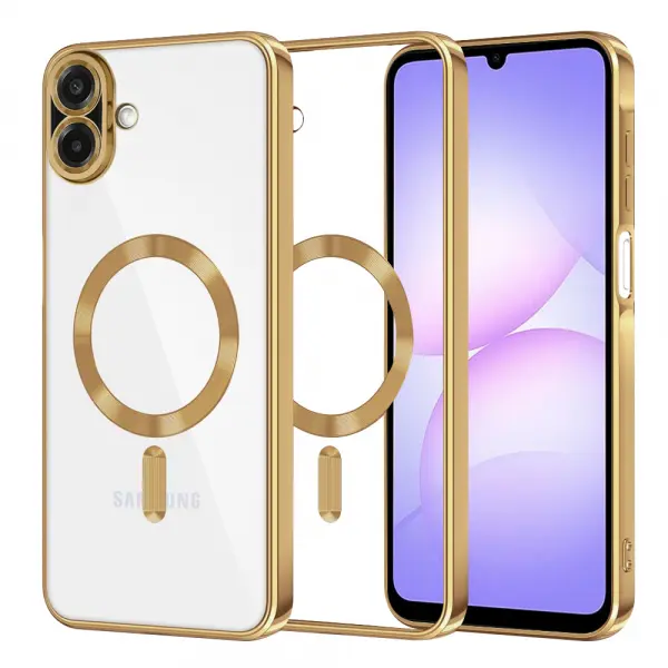 Husa MagSafe pentru Samsung Galaxy A07 4G A075, Techsuit, Luxury Crystal, Aurie
