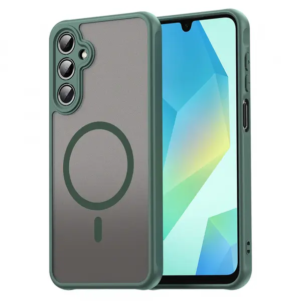 Husa MagSafe pentru Samsung Galaxy A16 5G A166 / A16 4G A165, Techsuit, HaloFrost II, Verde