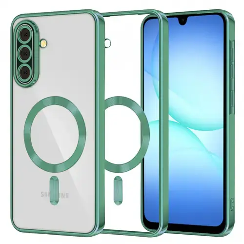 Husa MagSafe pentru Samsung Galaxy A17 4G / A17 5G, Techsuit, Luxury Crystal, Verde Deschis