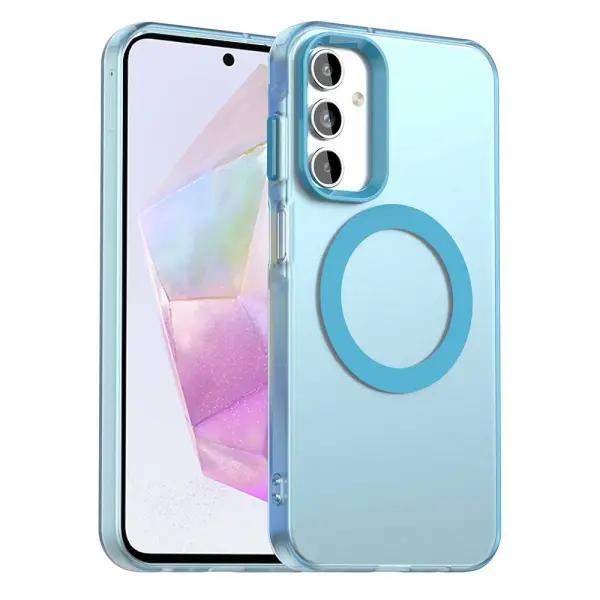 Husa MagSafe pentru Samsung Galaxy A35 5G A356, Techsuit, CandyCase, Albastra
