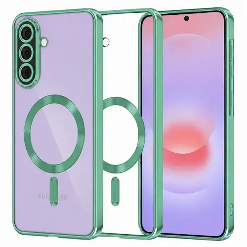 Husa MagSafe pentru Samsung Galaxy A37 5G, Techsuit, Luxury Crystal, Verde Deschis
