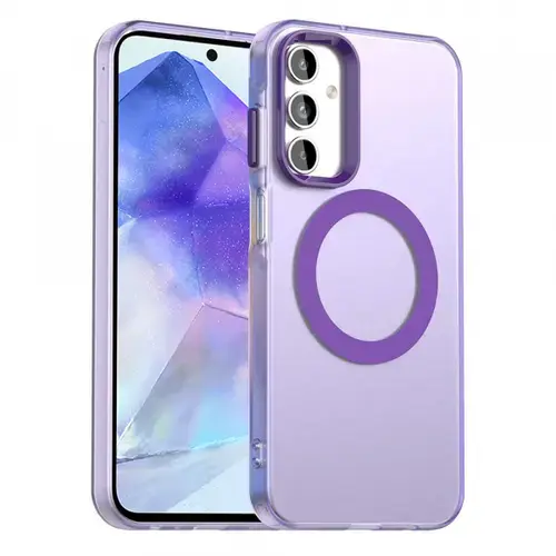 Husa MagSafe pentru Samsung Galaxy A55 5G A556, Techsuit, CandyCase, Mov