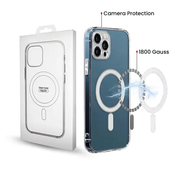 Husa MagSafe pentru Samsung Galaxy A57 5G, OEM, 1800 Gauss, Transparenta