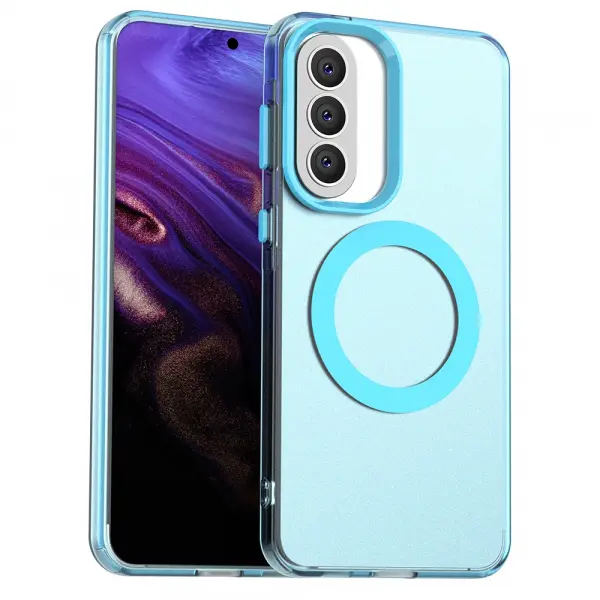 Husa MagSafe pentru Samsung Galaxy A57 5G, Techsuit, CandyCase, Albastra