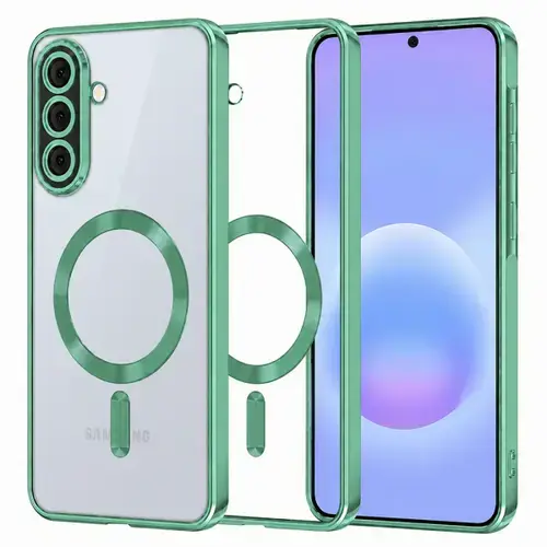 Husa MagSafe pentru Samsung Galaxy A57 5G, Techsuit, Luxury Crystal, Verde Deschis