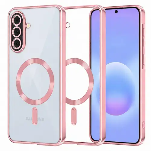 Husa MagSafe pentru Samsung Galaxy A57 5G, Techsuit, Luxury Crystal, Roz