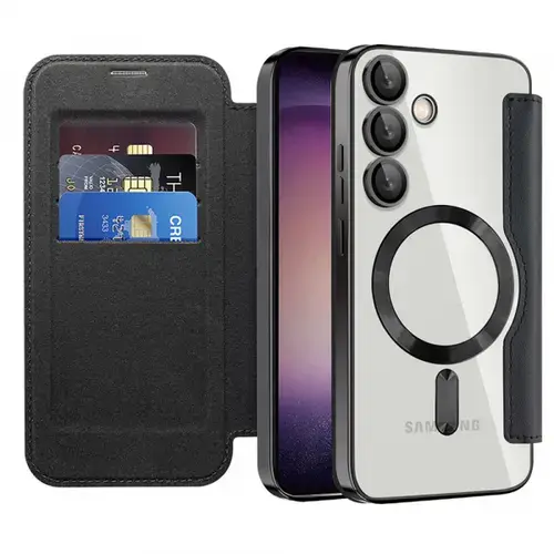 Husa MagSafe pentru Samsung Galaxy S23+ S916 Techsuit SmartMag Book (Negru)