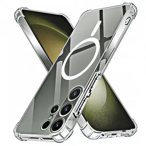 Husa MagSafe pentru Samsung Galaxy S23 Ultra S918, Techsuit, Shockproof, Transparenta