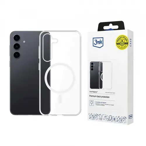 Husa MagSafe pentru Samsung Galaxy S24 S921, 3MK, Clear MagCase, Transparenta