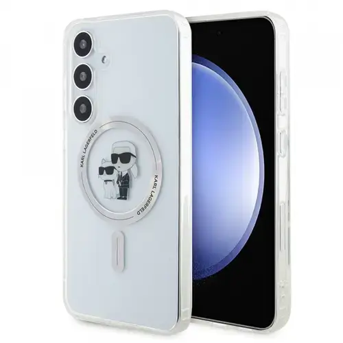 Husa MagSafe pentru Samsung Galaxy S24 S921, Karl Lagerfeld, IML Karl&Choupette, Transparenta