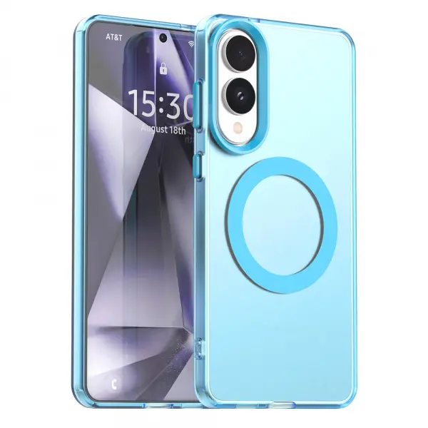 Husa MagSafe pentru Samsung Galaxy S25 Edge S937, Techsuit, CandyCase, Albastra