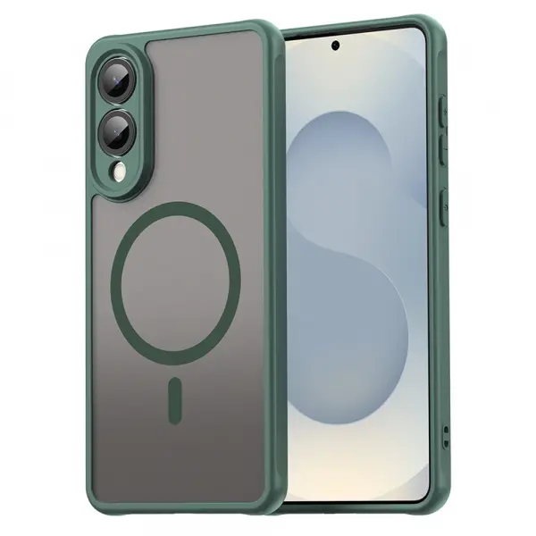 Husa MagSafe pentru Samsung Galaxy S25 Edge S937, Techsuit, HaloFrost II, Verde