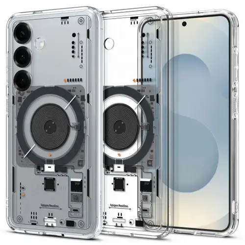Husa MagSafe pentru Samsung Galaxy S25 S931, Spigen, Ultra Hybrid Neo One, Transparenta