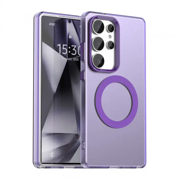 Husa MagSafe pentru Samsung Galaxy S25 Ultra S938, Techsuit, CandyCase, Mov