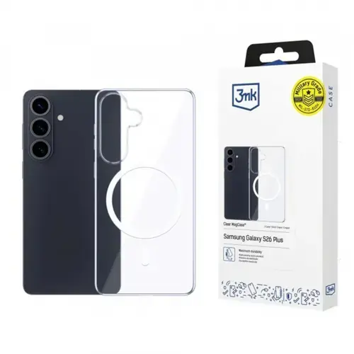 Husa MagSafe pentru Samsung Galaxy S26, 3MK, Clear MagCase, Transparenta