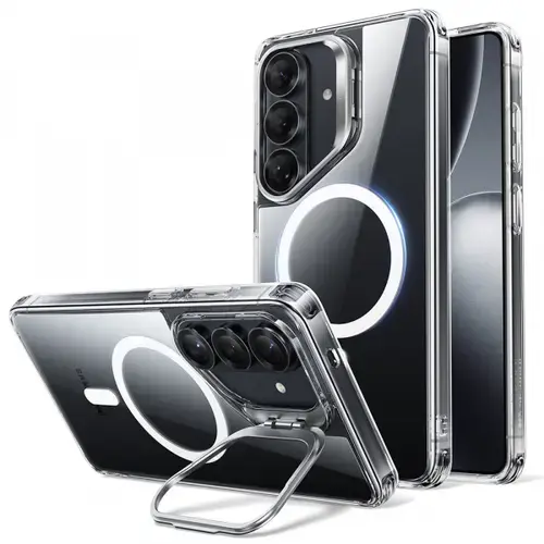 Husa MagSafe pentru Samsung Galaxy S26, ESR, Classic Hybrid Kickstand, Transparenta