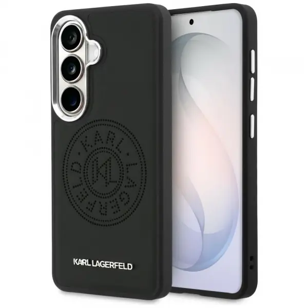 Husa MagSafe pentru Samsung Galaxy S26 S942, Karl Lagerfeld, Karl Round Point Logo, Neagra