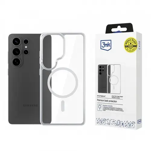 Husa MagSafe pentru Samsung Galaxy S26 Ultra, 3MK, Armor MagCase, Transparenta