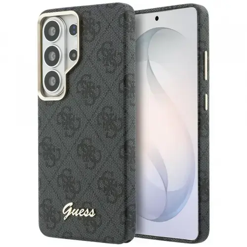 Husa MagSafe pentru Samsung Galaxy S26 Ultra S948, Guess, 4G Script Logo, Neagra