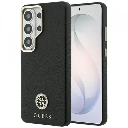 Husa MagSafe pentru Samsung Galaxy S26 Ultra S948, Guess, Rhinestone Round Logo, Negru